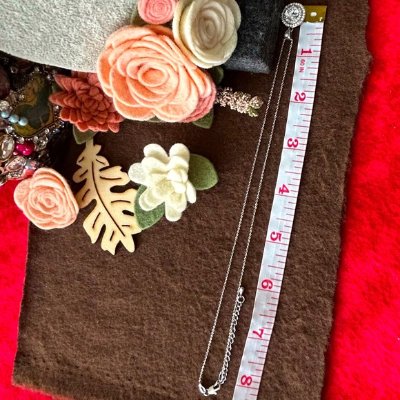 NWT Silver Necklace Cubic Zirconia Pendant - Picture 4 of 6